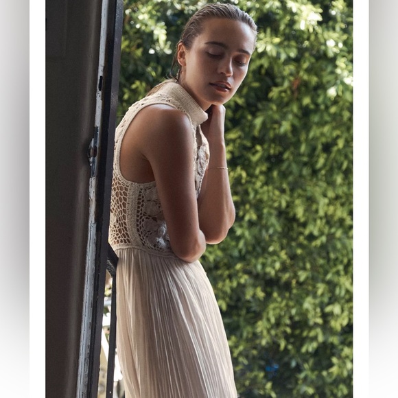 Zara Floral Embroidery Combination Dress - Picture 4 of 8